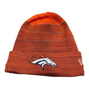 Denver Broncos New Era NFL Knit Hat Beanie Orange‎ Team Logo Football